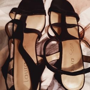 Heels shoes used Laura Scott navy blue